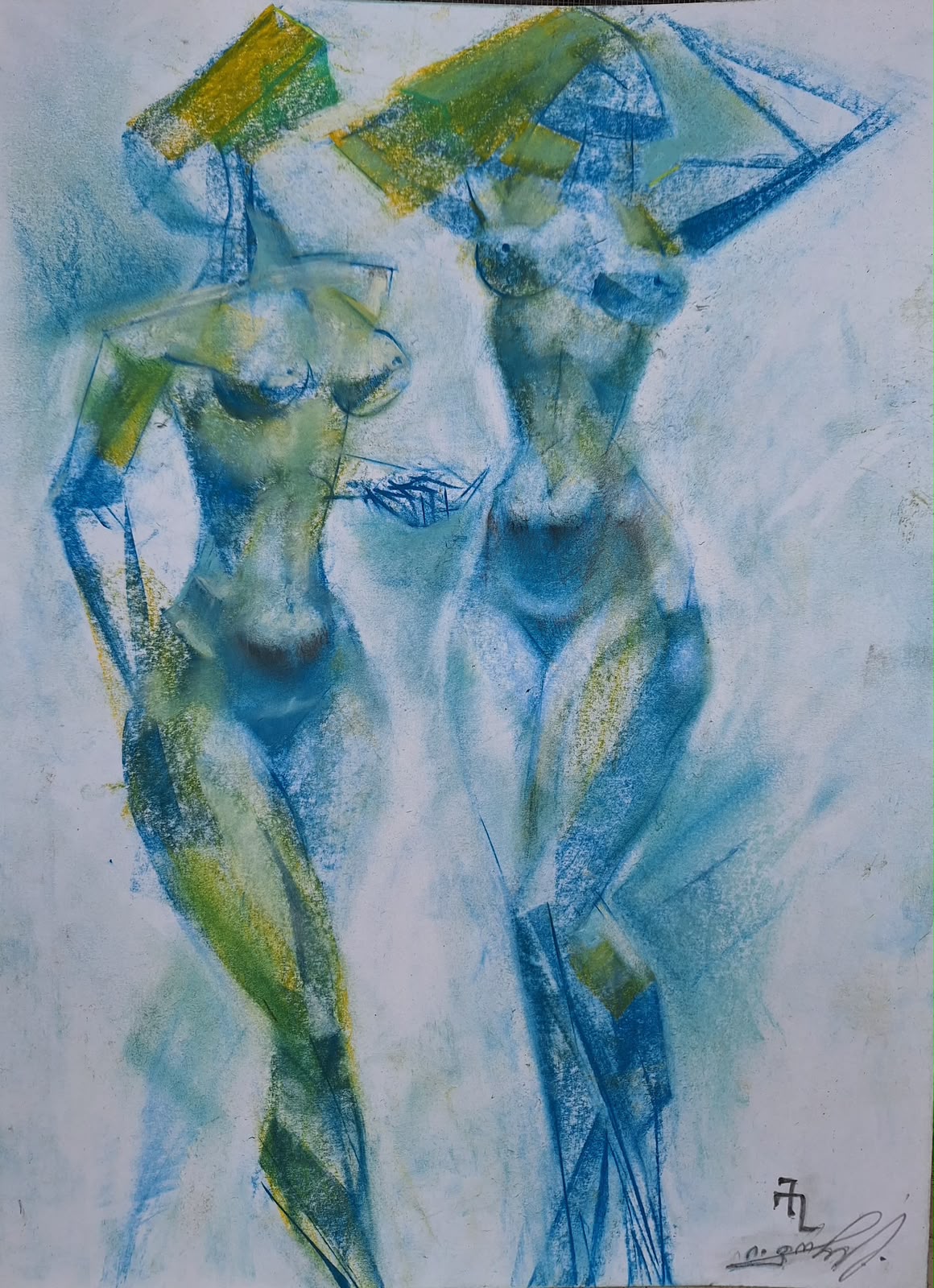 Podium — pastel drawing by Irakli Athoneli